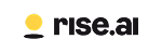 Rise.ai logo with a yellow sunburst icon to the left of the black text reading 'rise.ai'.