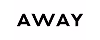 Black uppercase text 'AWAY' on a white rectangular background.