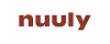 Nuuly brand logo in lowercase bold letters with a red square dot above the letter u.