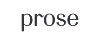 The word 'prose' written in a serif font on a white background.