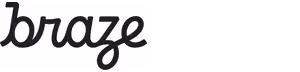 The word 'braze' written in black cursive handwriting on a white background.