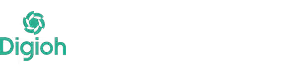 Digioh logo consisting of a teal hexagon formed by six smaller hexagons arranged in a circle above the word 'Digioh' in teal lowercase letters.