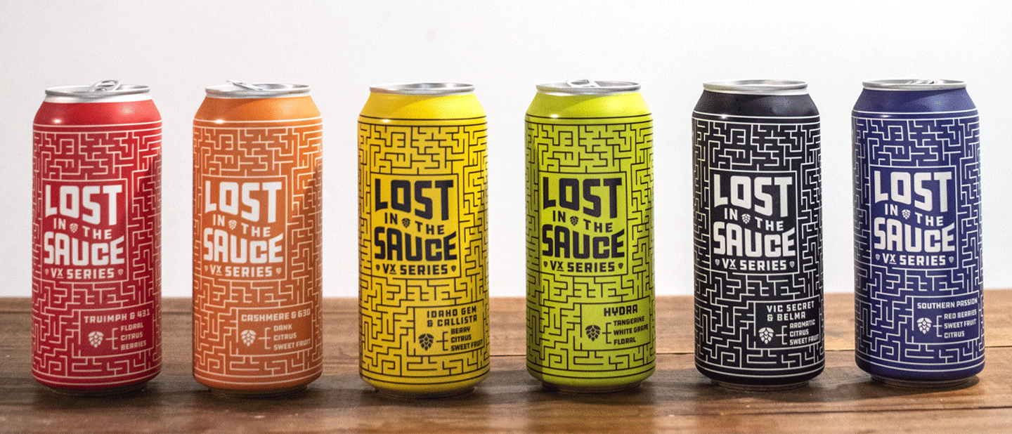 Explorium Brewpub Label Design Lost In The sauce Colors by Rawson Studio