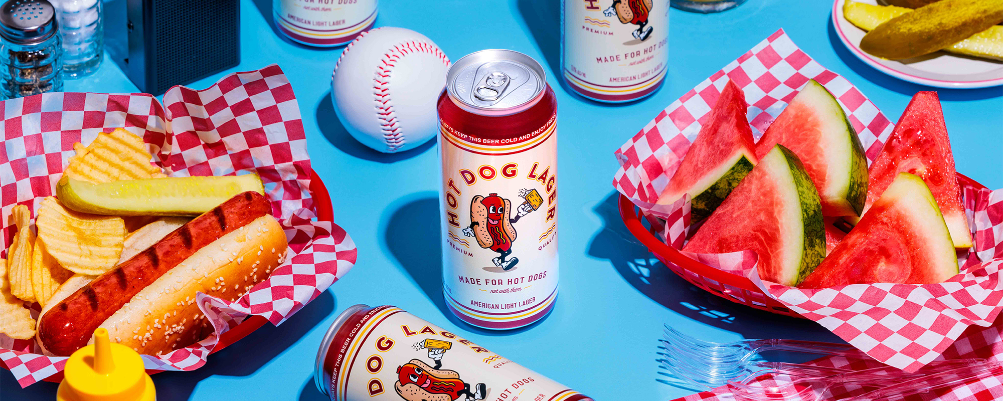 Explorium Brewpub Label Design Hot Dog Lager by Rawson Studio