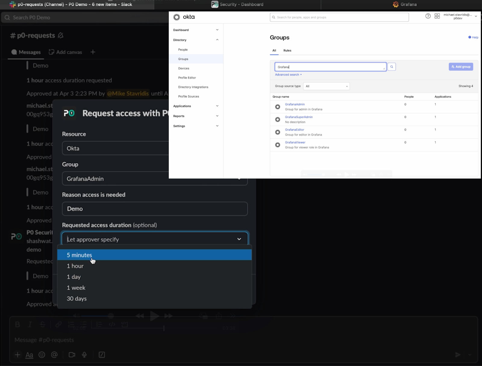 Groups in Okta screenshot