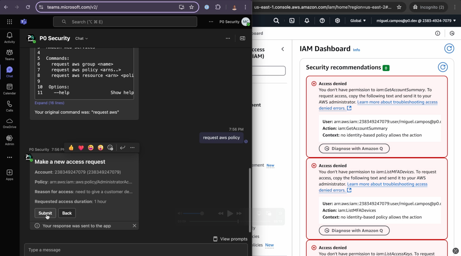 New request from P0 screenshot