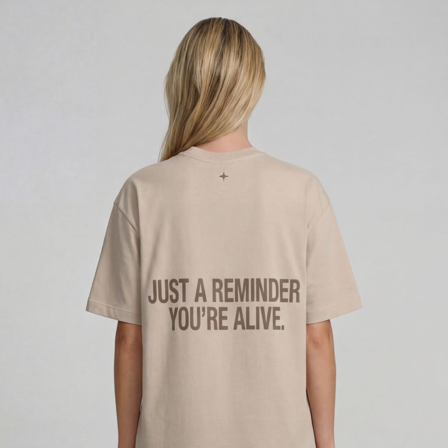 Reminder you're alive - Béžové tričko