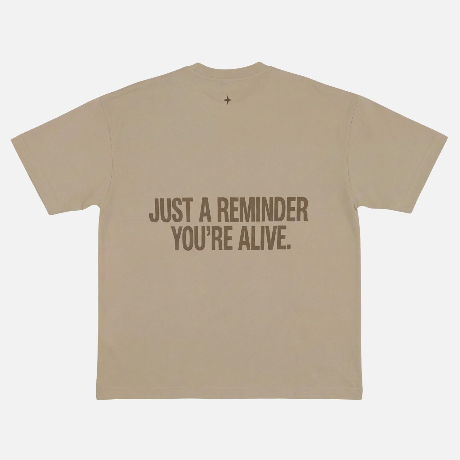 REMINDER YOU'RE ALIVE - Béžové tričko