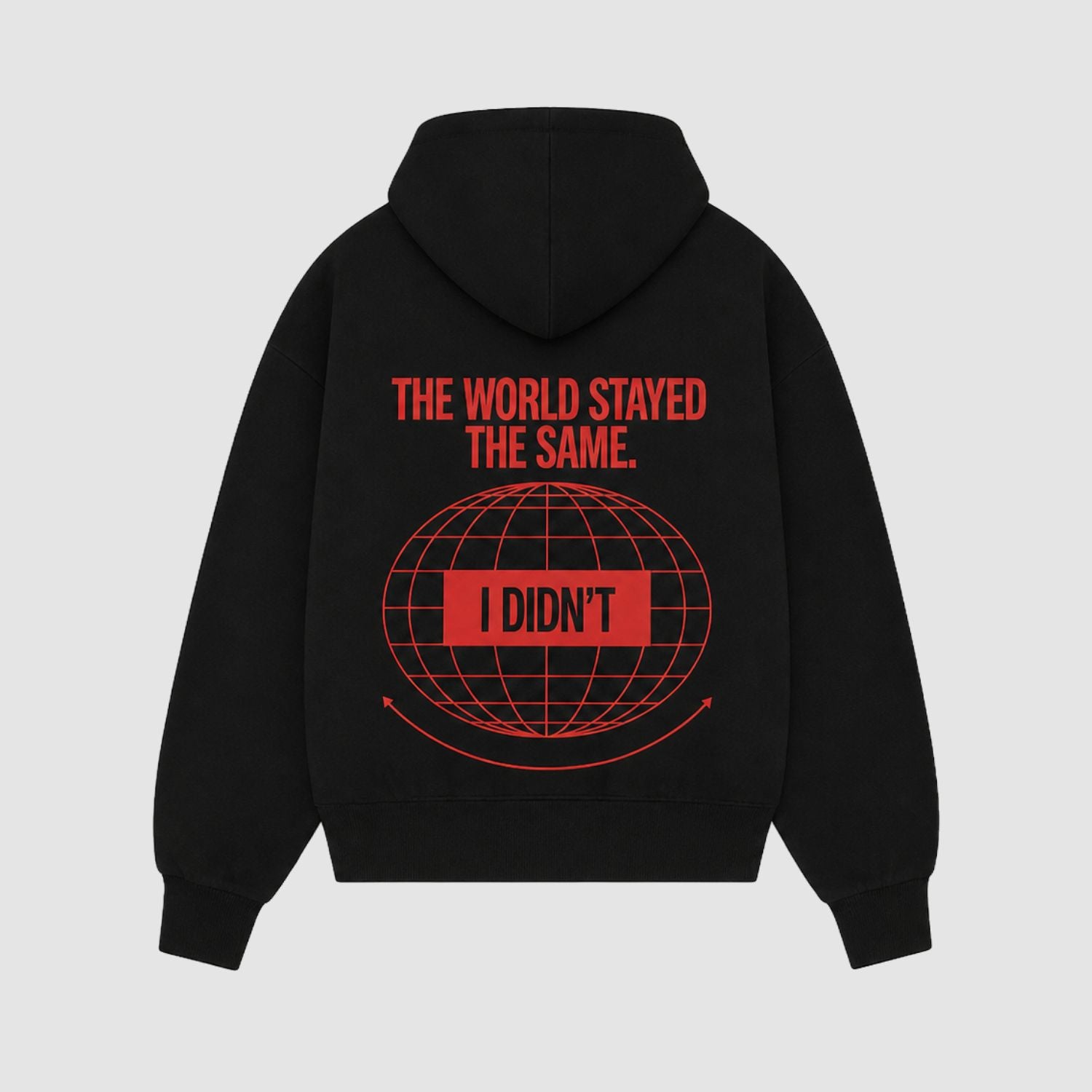 THE WORLD STAYED - Hoodie Černá