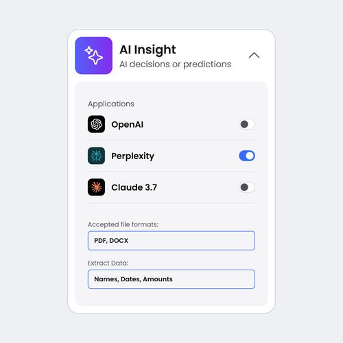 An AI panel in Workflow Builder