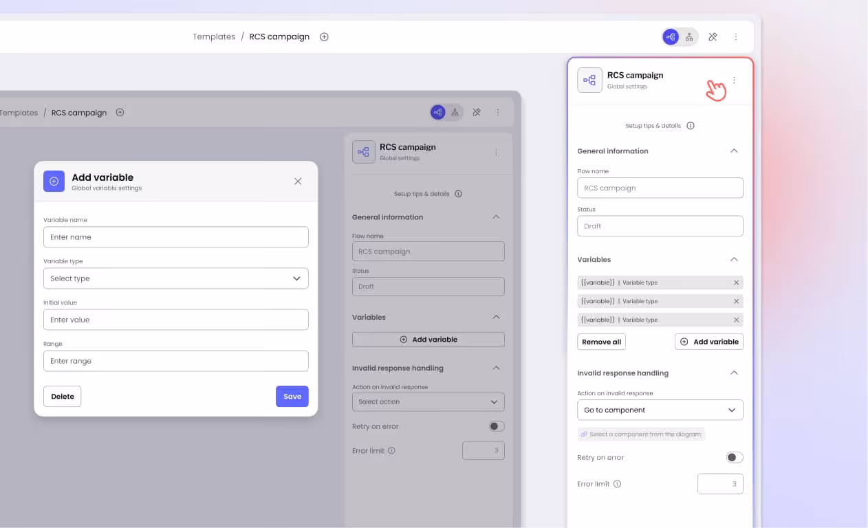 A single node of a diagram presenting an external request option.