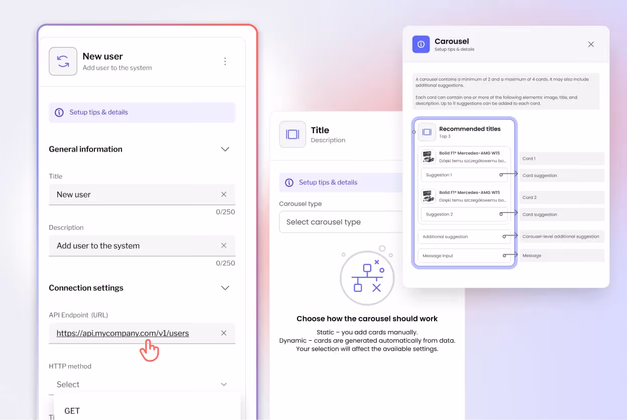 A single node of a diagram presenting an external request option.