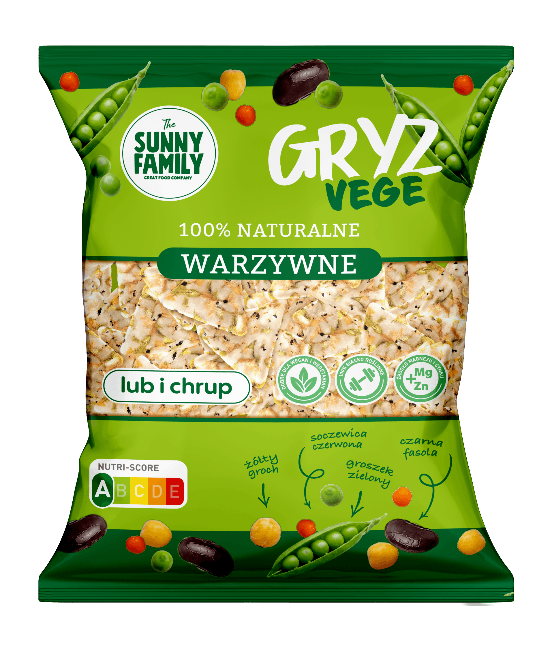 Opakowanie wafli zbożowo-warzywnych GRYZ Vege Sunny Family 100 g