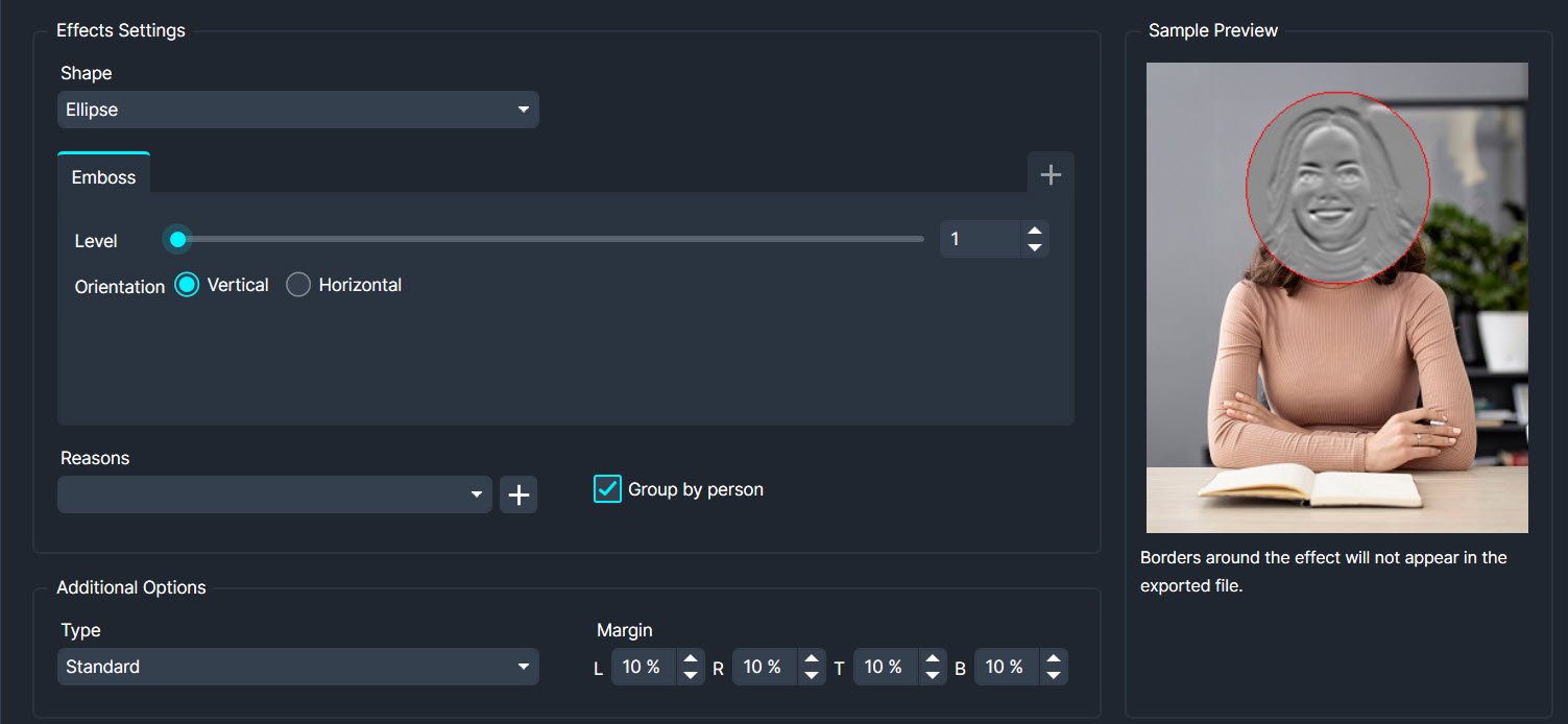 CaseGuard Redaction from Demux Video Services Ltd - Emboss Effect