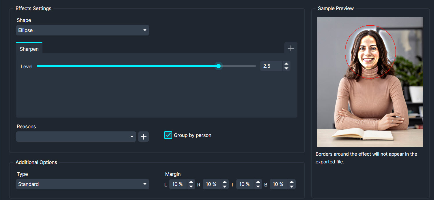 CaseGuard Redaction from Demux Video Services Ltd - Sharpen Effect