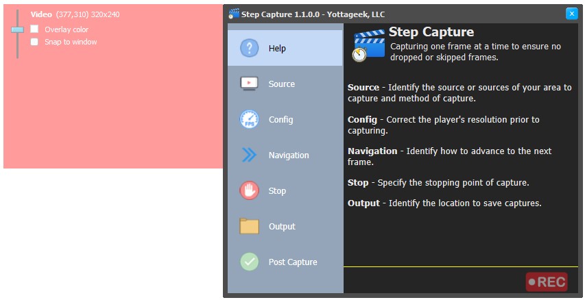 Step Capture Interface