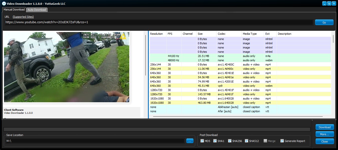 Video Downloader Interface