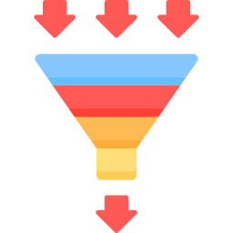 Icon: Funnel-Analyse & Conversion-Testing – Engpässe erkennen und beheben