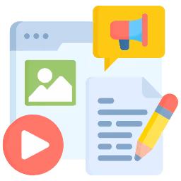 Icon: Content Marketing – Formate, Redaktionsplan, SEO-Content