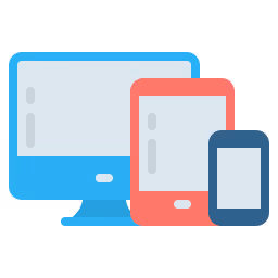 Icon: Responsive Webdesign – optimale Darstellung auf Desktop, Tablet und Smartphone