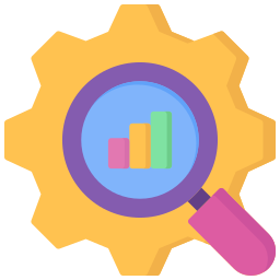 Zahnrad mit Diagramm – steht für datenbasierte Analyse und Formtracking