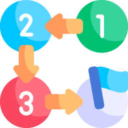 Mehrstufiges Formular-Icon – zeigt Schritt-für-Schritt-Optimierung