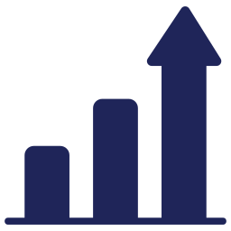 Balkendiagramm mit steigenden Linien – steht für Conversion-Rate-Verbesserung und ROI-Optimierung