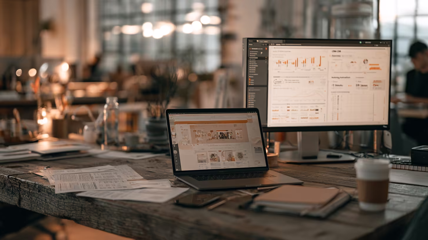 Growth System mit Landingpage, CRM und Marketing-Dashboard für planbare digitale Kundengewinnung