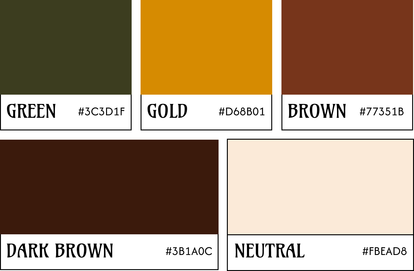 The Golden Season's colour palette