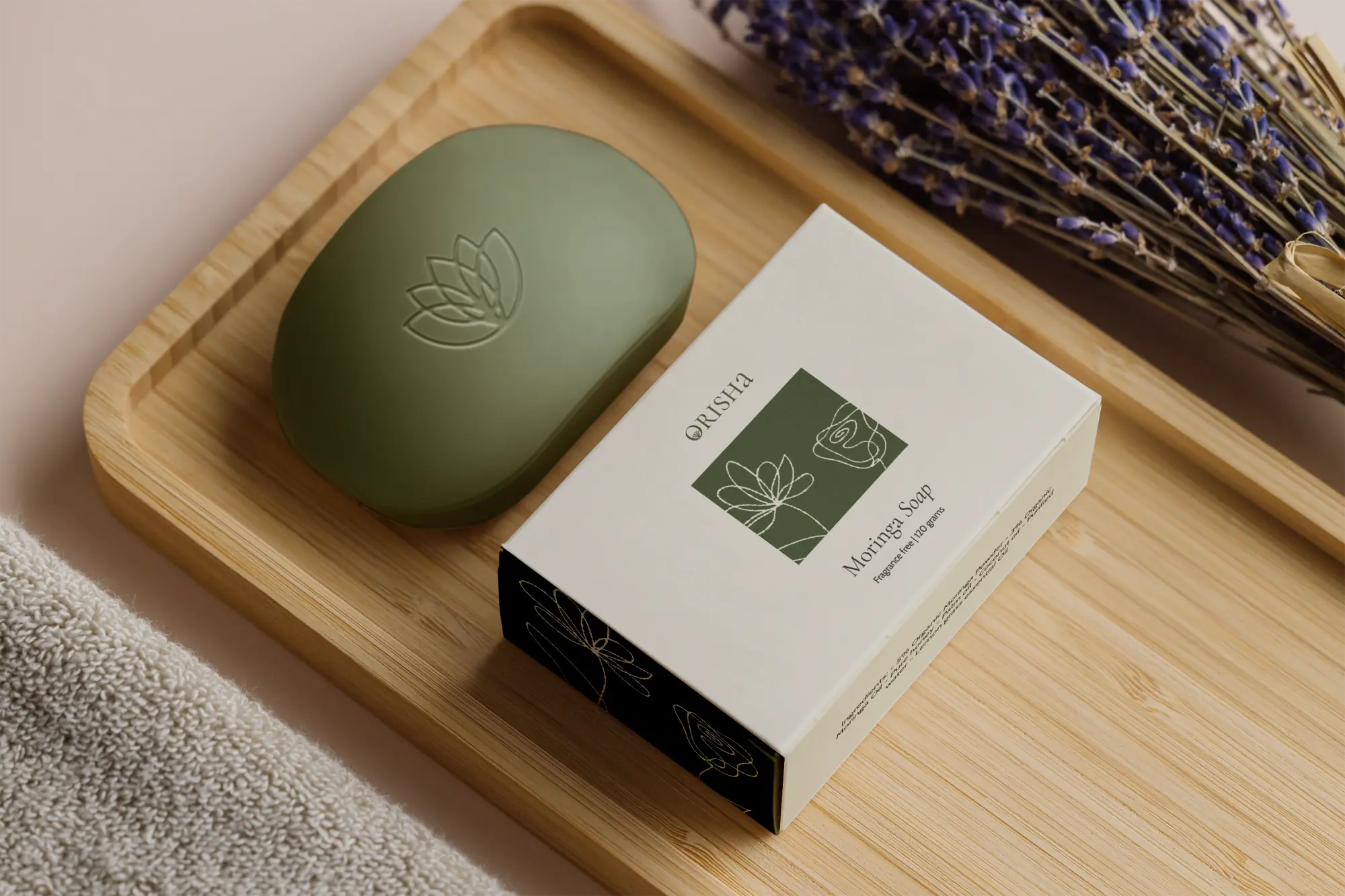 Orisha Skincare product mockup design