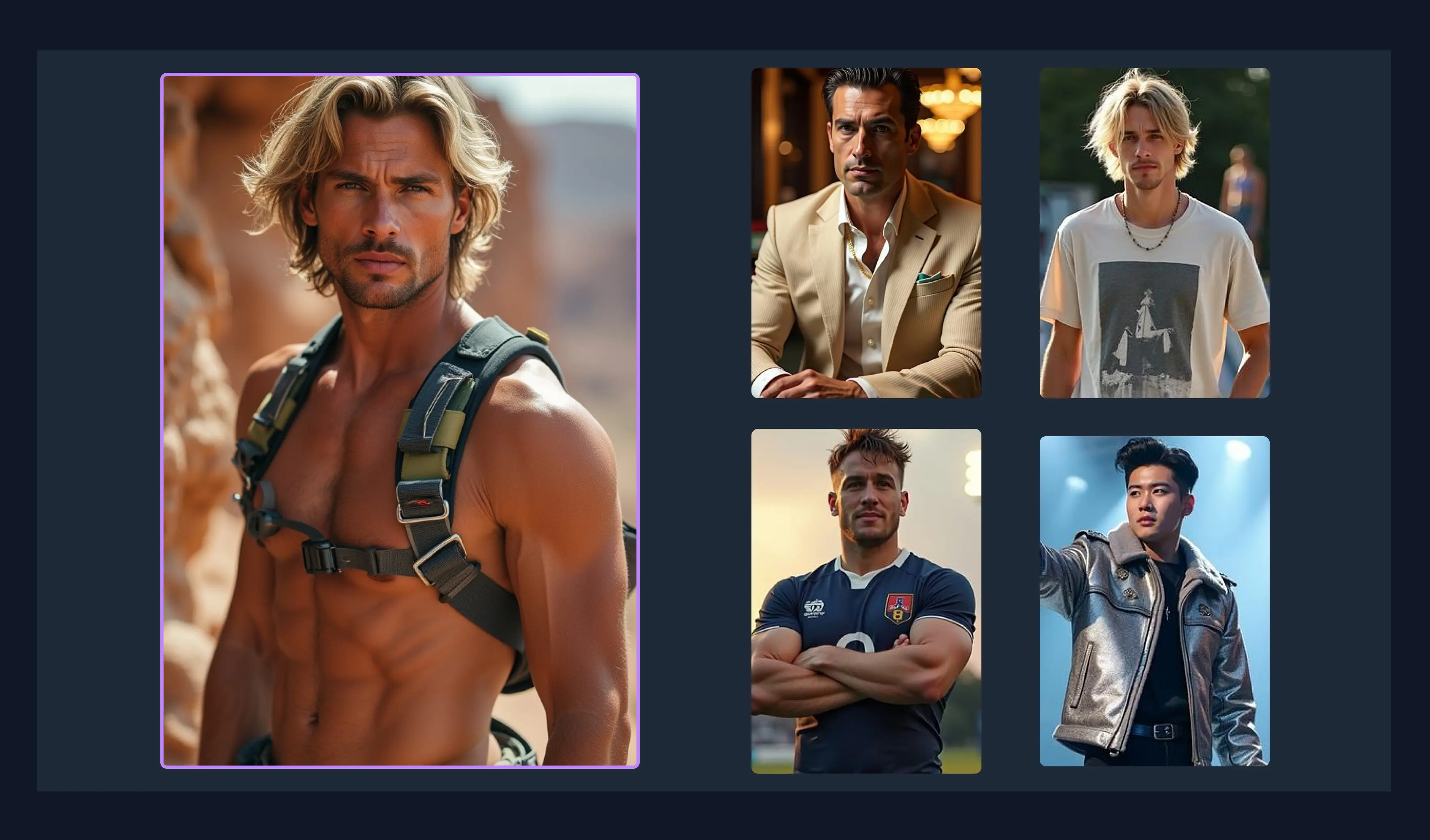 The image sows the Undressly AI app. The app allows users to create AI nude male images using prompts or just to select an already generated image. There are many features to choose from such as fully undressed or to create a an AI boyfriend.