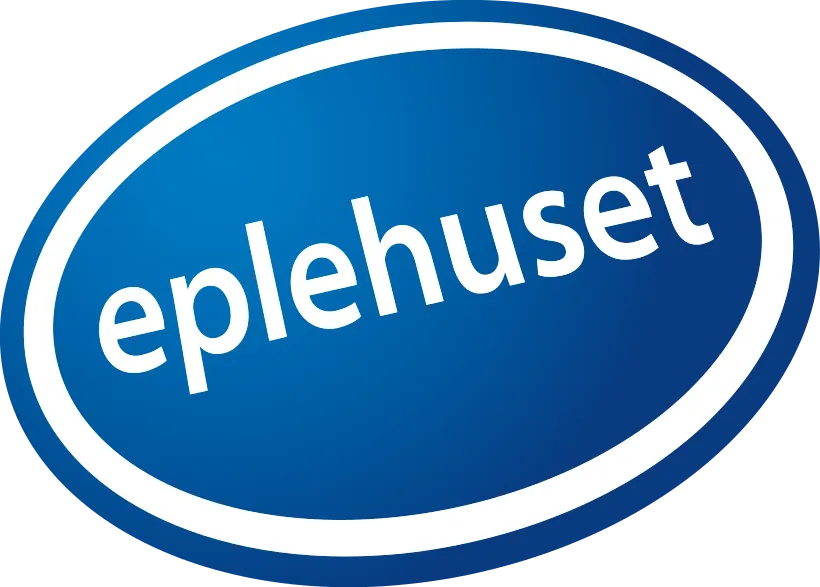 A logo for Norwegian based company Eplehuset