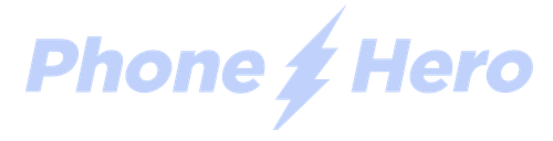 Phone Hero logo with a stylized lightning bolt between the words Phone and Hero.