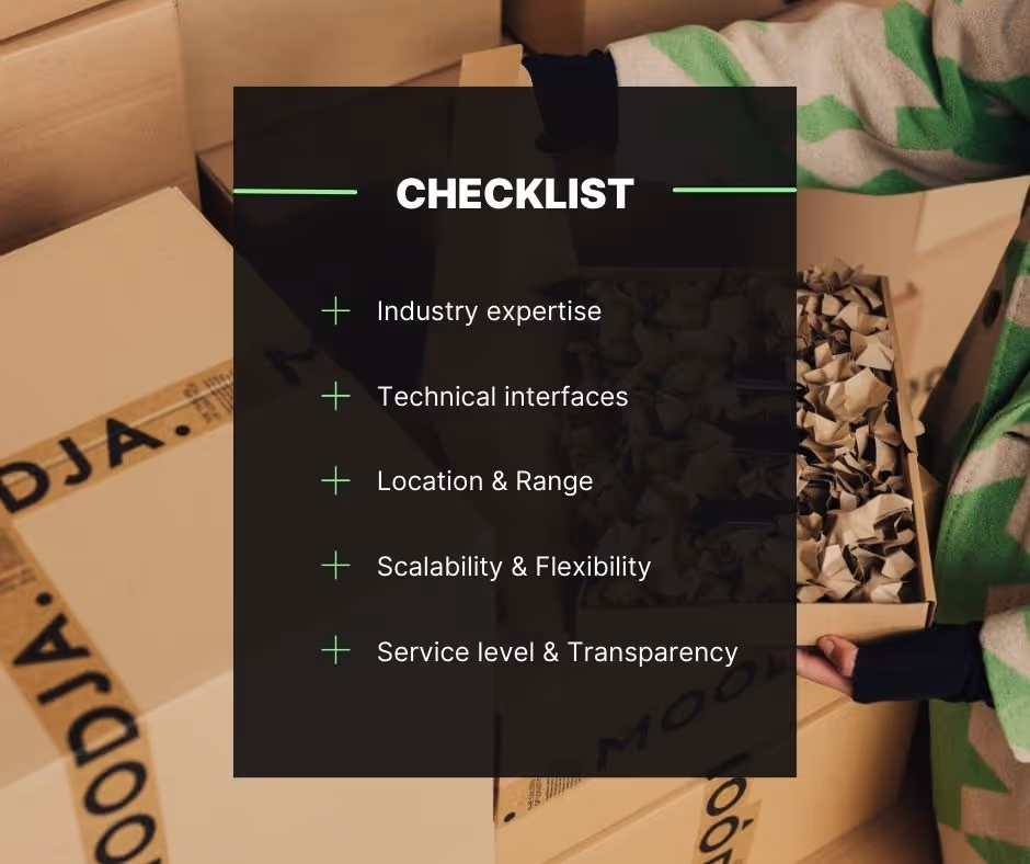 Fulfillment for online shops, checklist