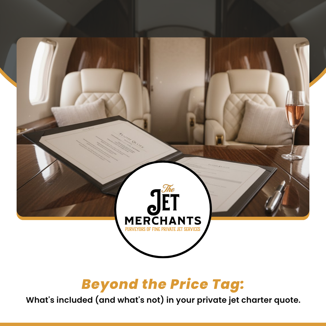 Beyond the Price Tag: What’s Included (and What’s Not) in Your Private Jet Charter Quote