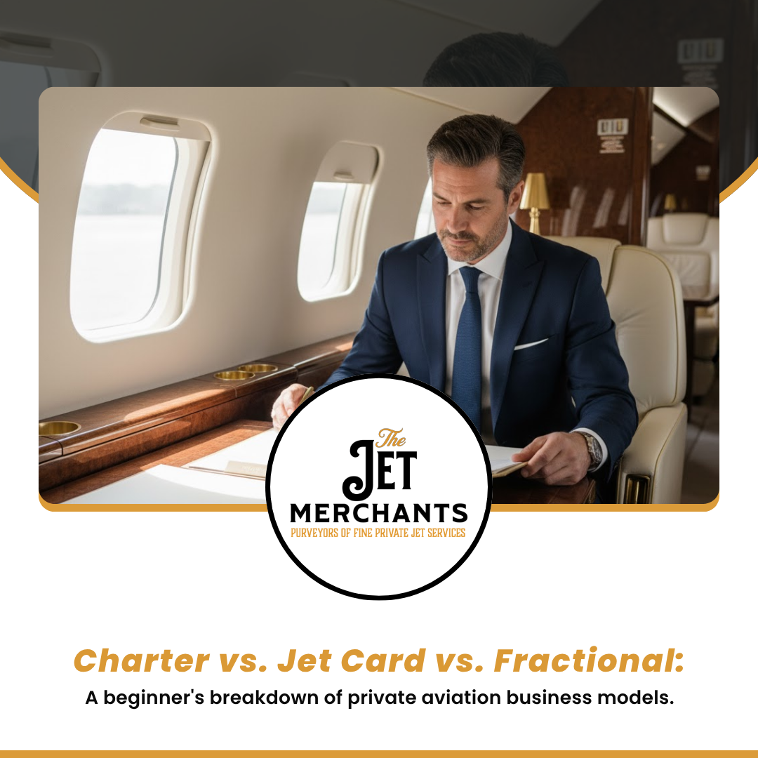 Charter vs. Jet Card vs. Fractional: A beginner's breakdown of private aviation business models.