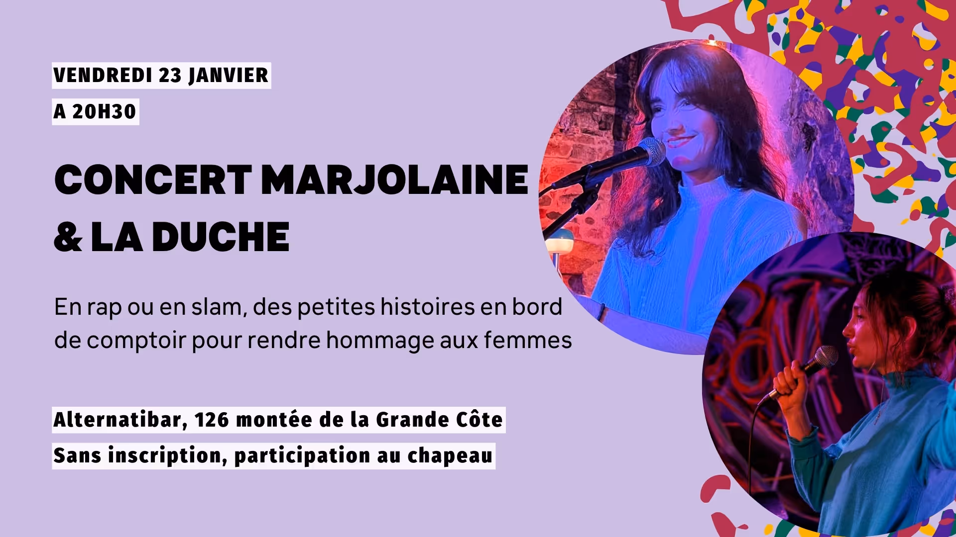 Concert Marjolaine & La Duche