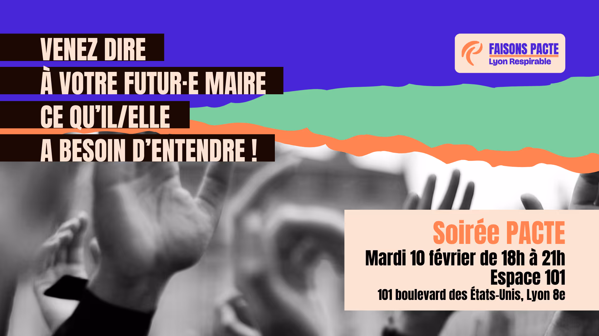 Soirée PACTE : Venez dire à votre future·e maire, ce qu'il ou elle a besoin d'entendre