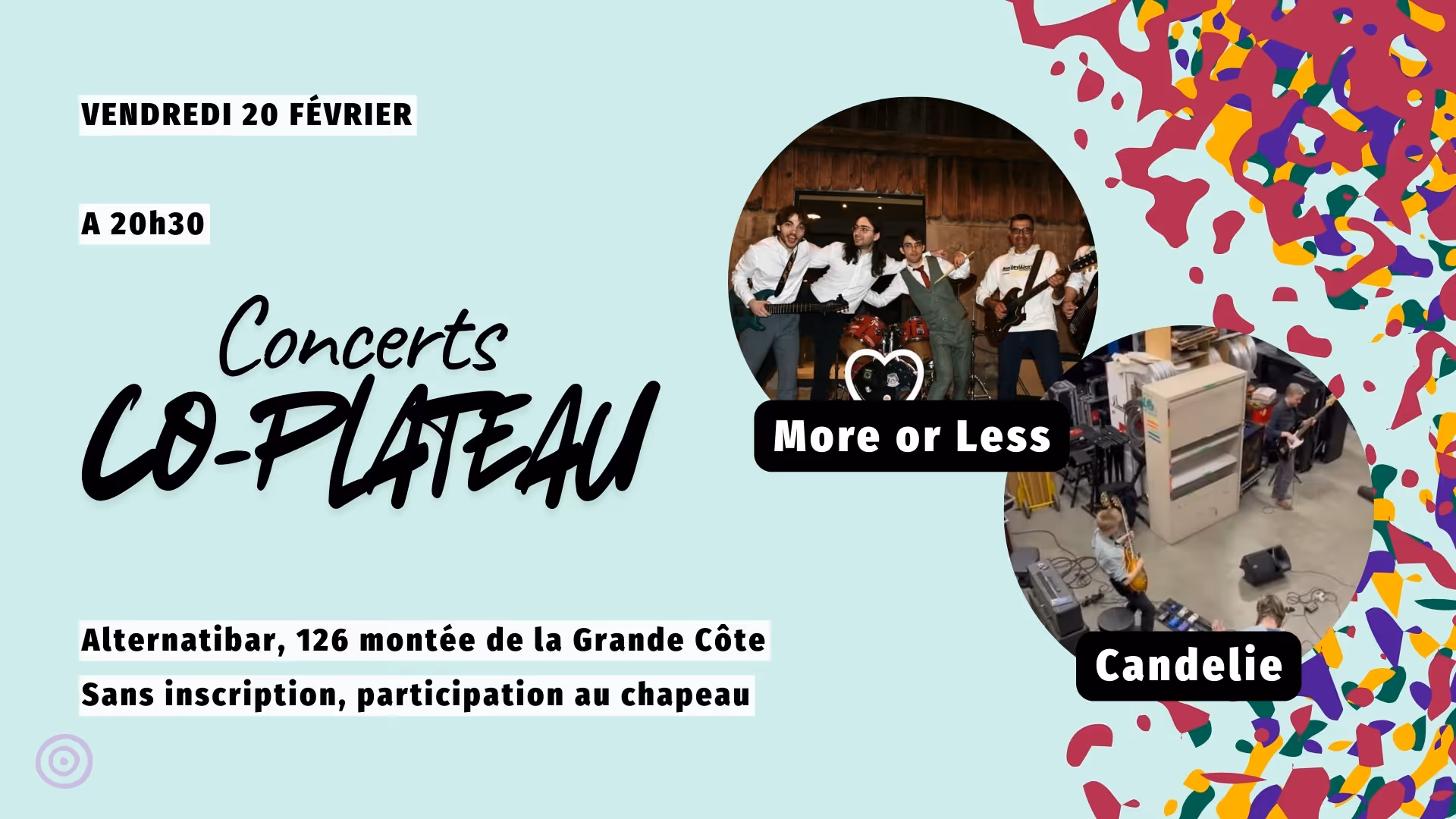 Concerts co-plateau More or Less / Candelie