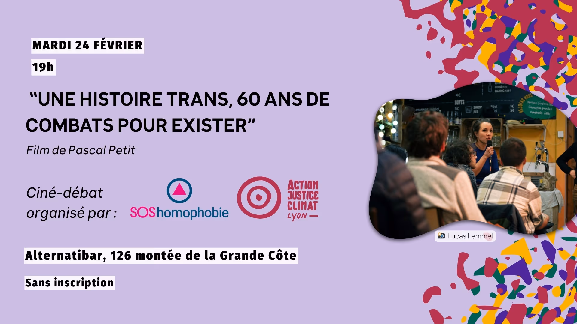 Ciné-débat "Une Histoire trans - 60 ans de combat pour exister"