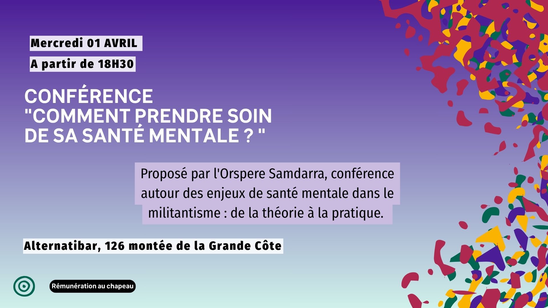 Conférence "Comment prendre soin de sa santé mentale"