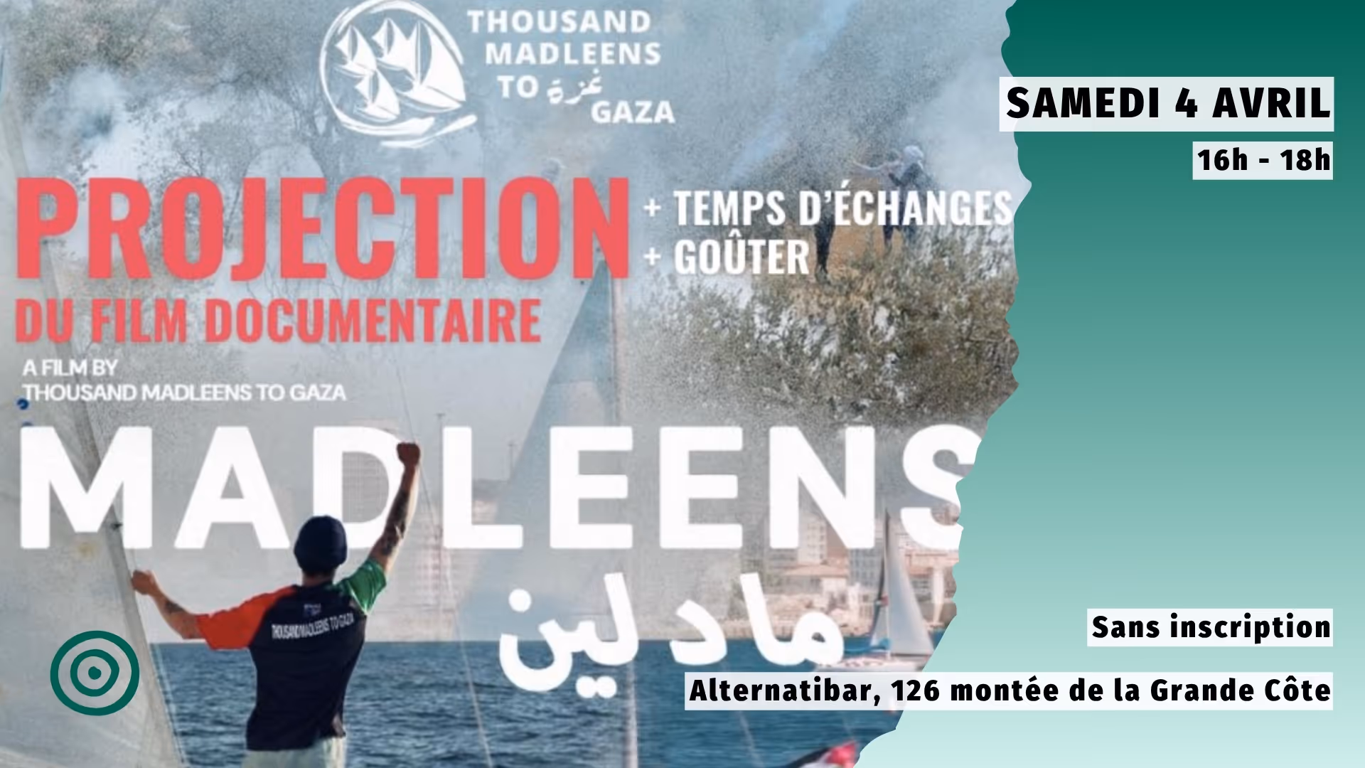 Projection documentaire Thousand Madleens to Gaza