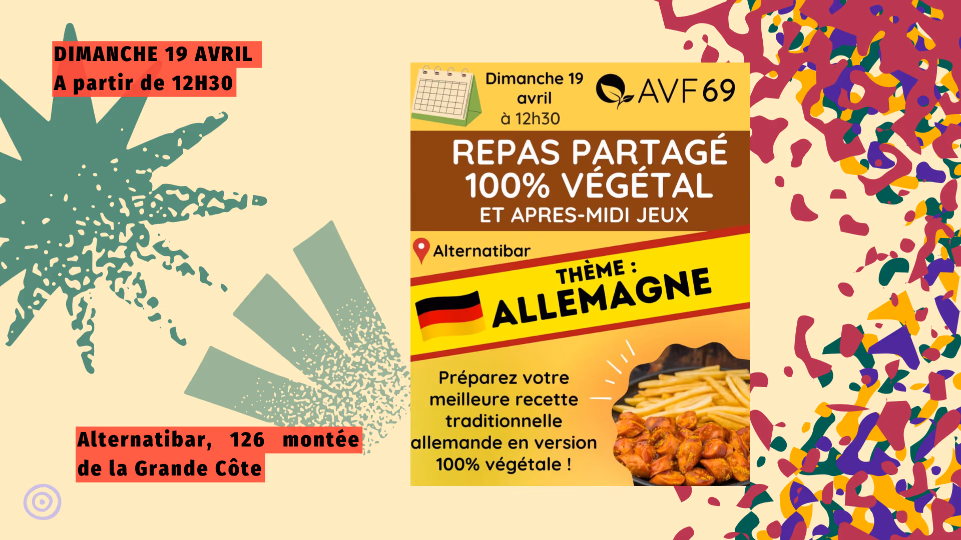 Buffet Partagé Vegan AVF 69