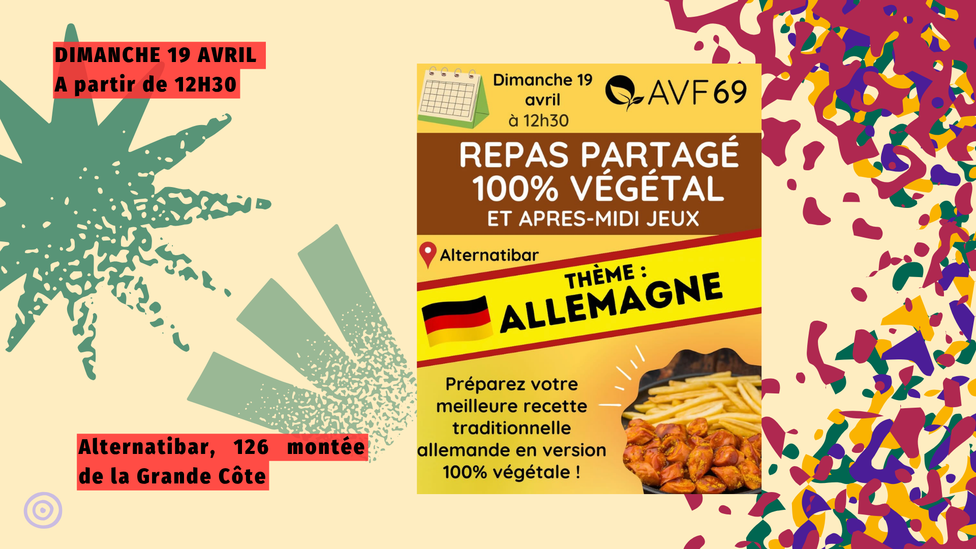 Buffet Partagé Vegan AVF 69