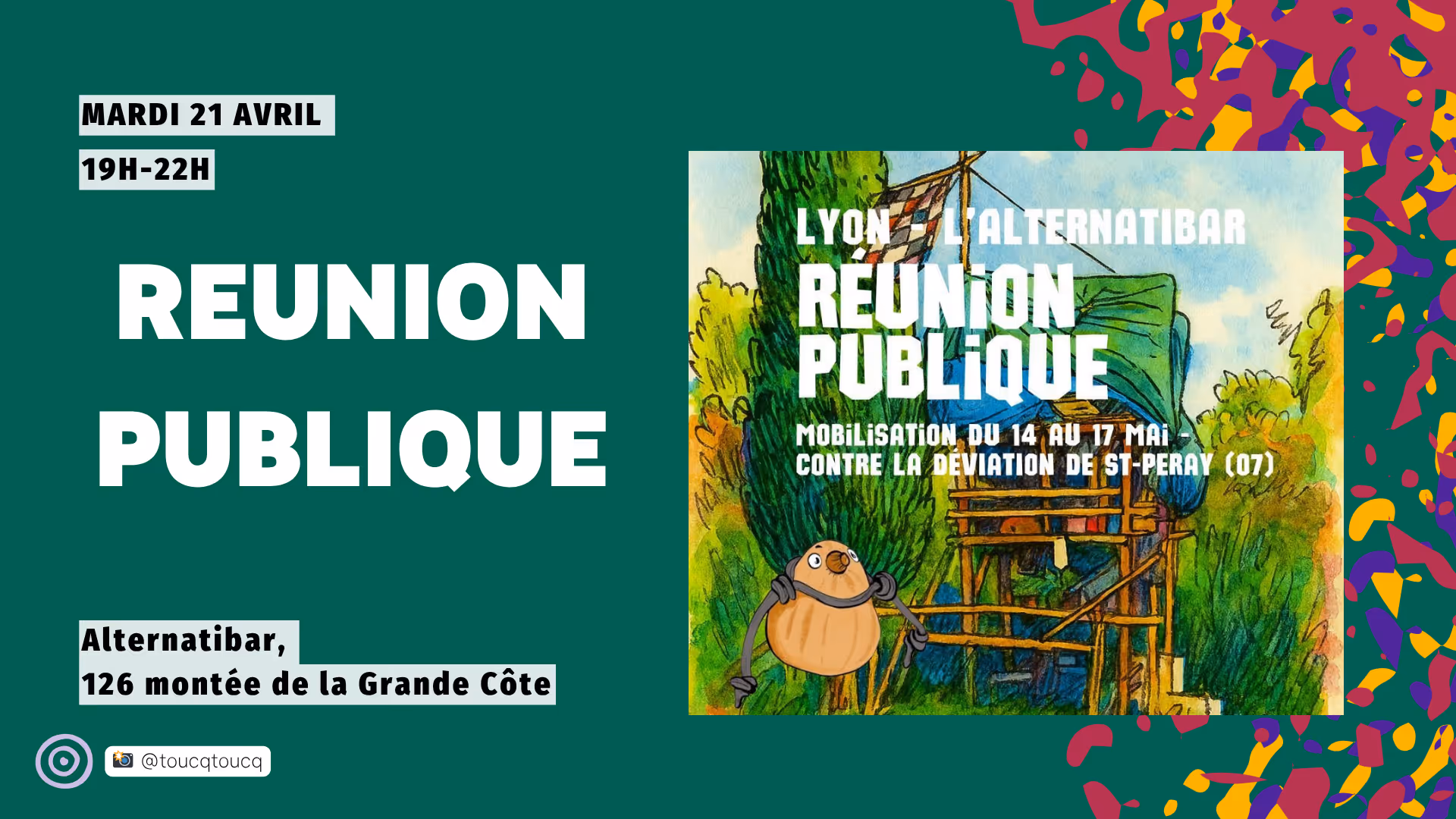 Réunion publique - contre la déviation St Peray (07)