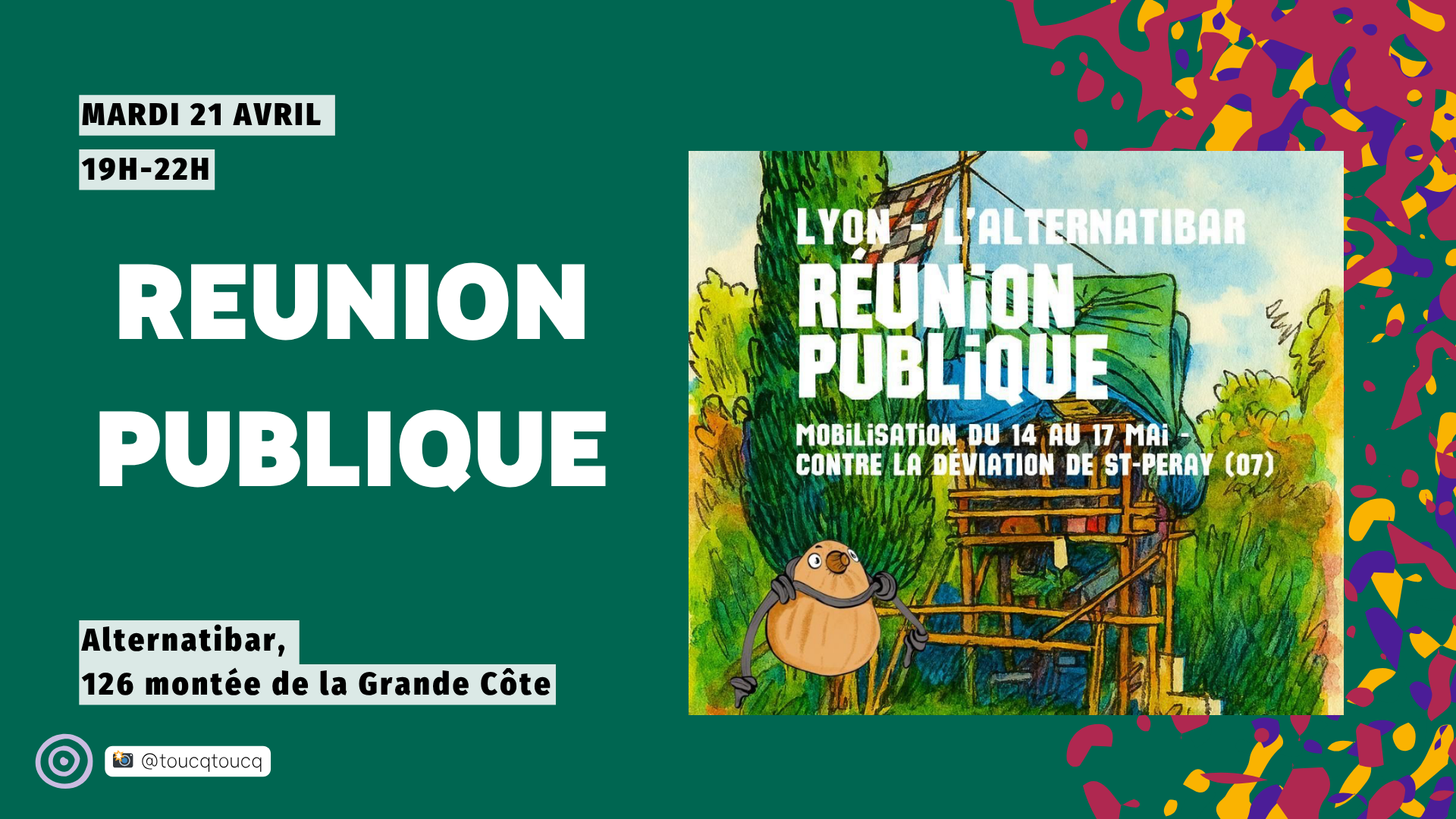 Réunion publique - contre la déviation St Peray (07) 