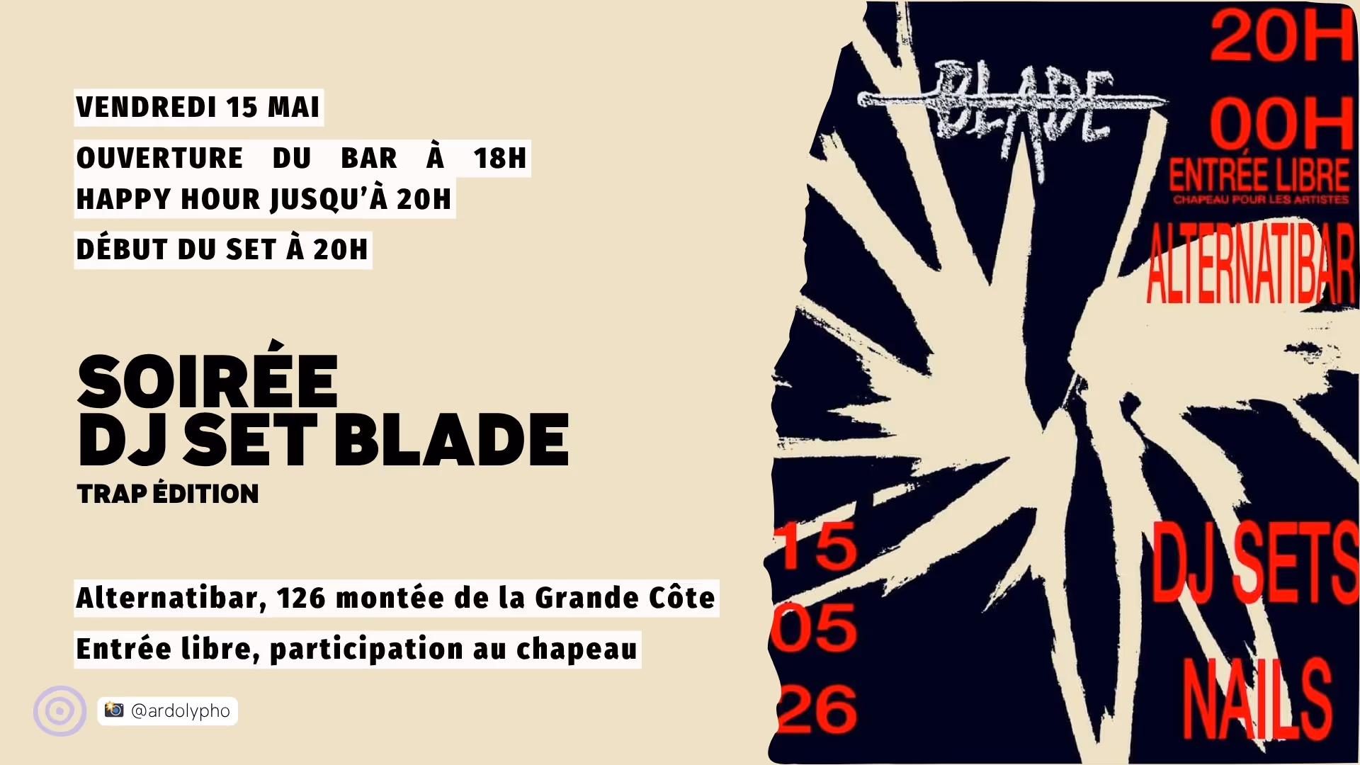Soirée DJ set BLADE