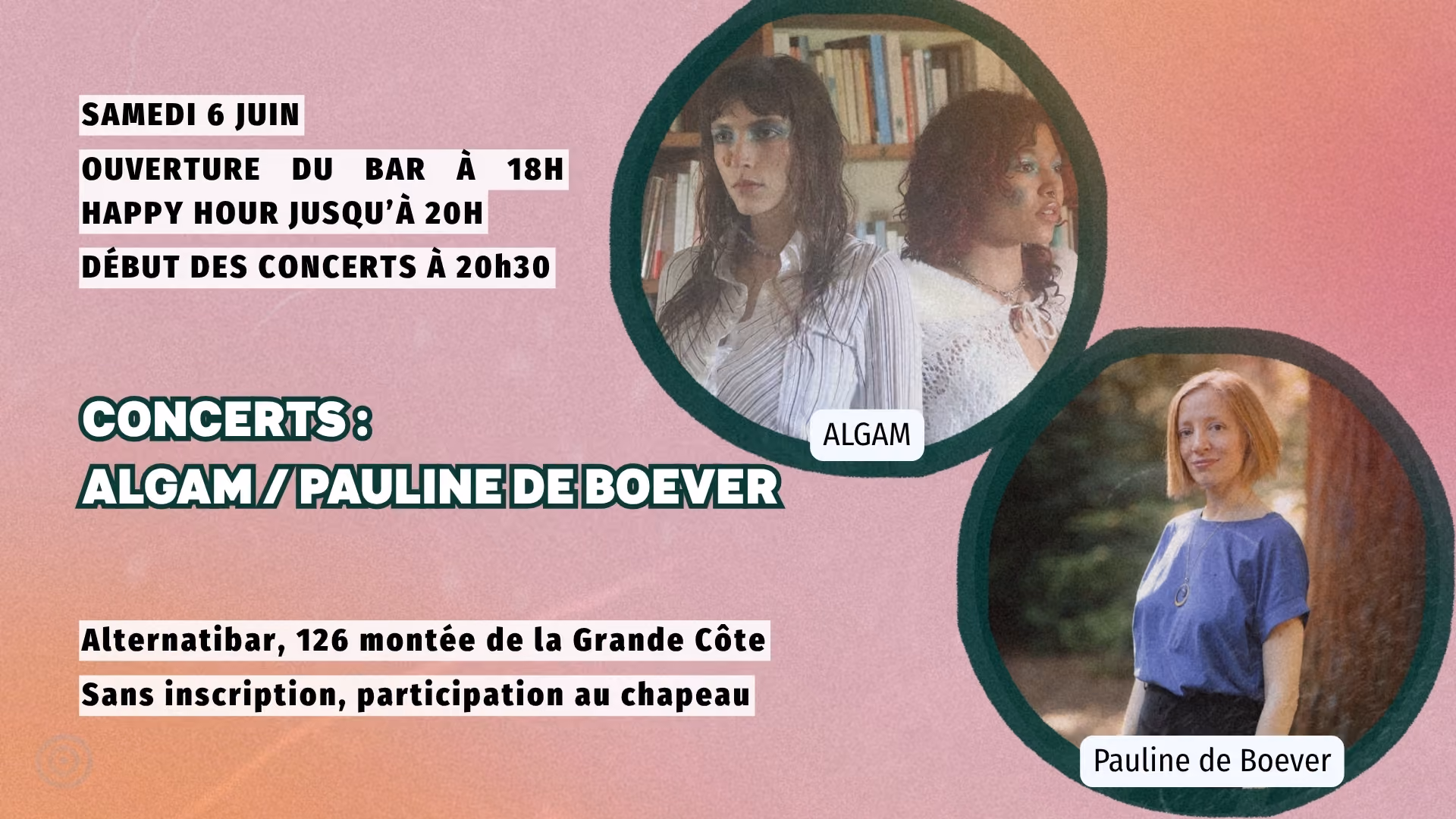 Concerts Algam + Pauline De Boever
