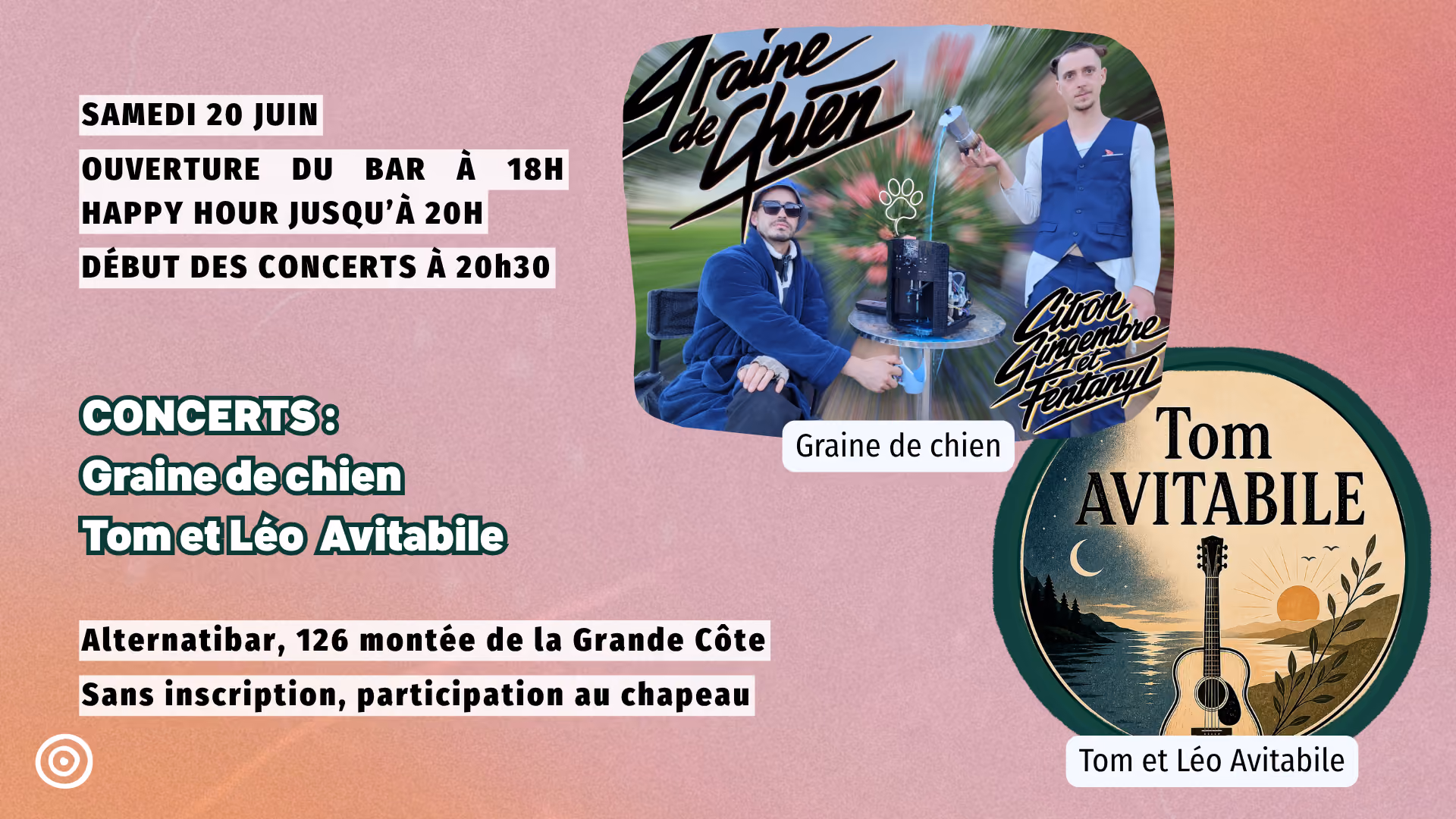 Concert : Graine de chien / Tom et Léo Avitabile