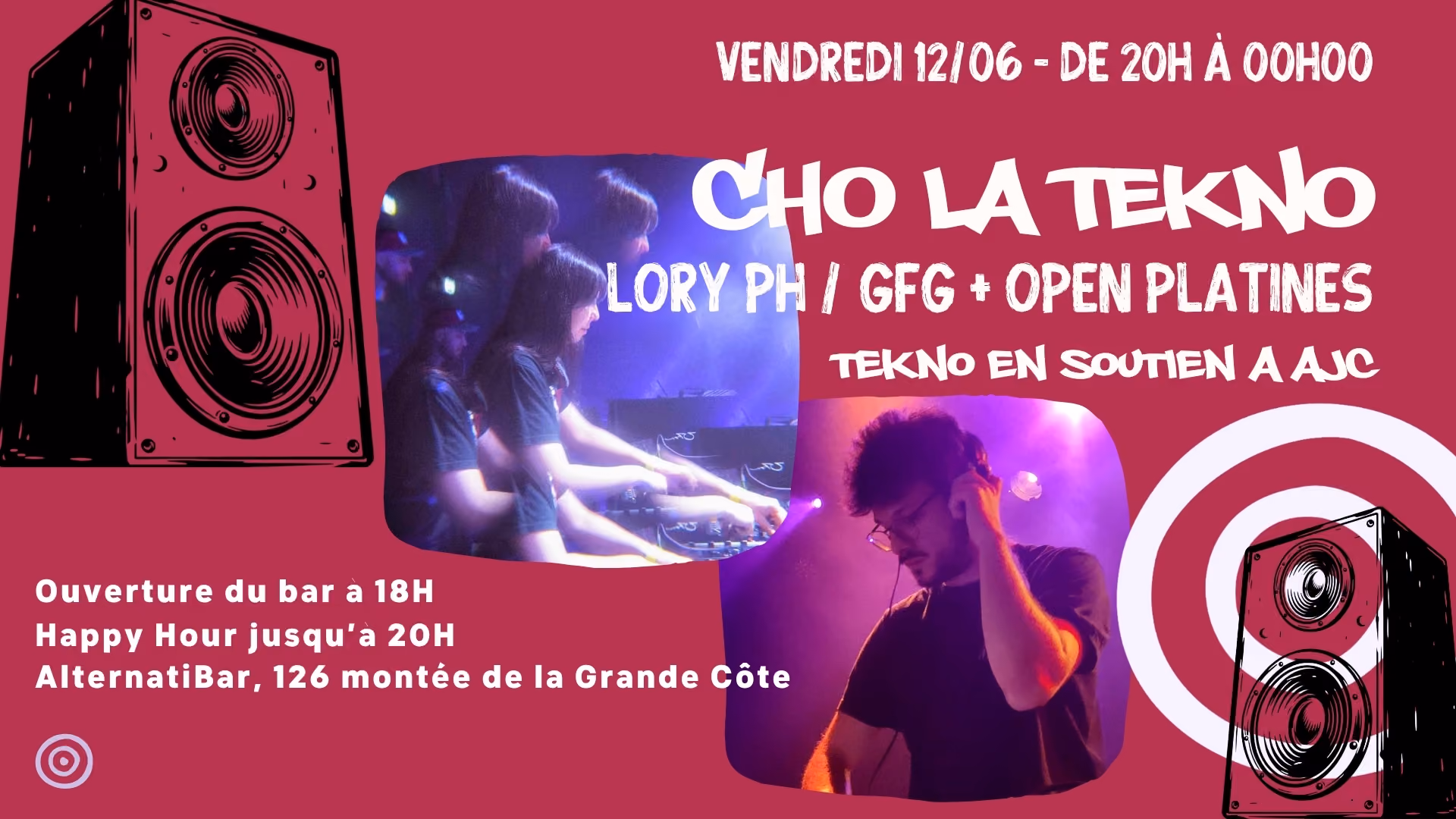 CHO LA TEKNO : DJ set Lory PH / GFG + open platines